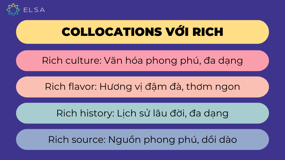 Collocations với rich Collocations với rich