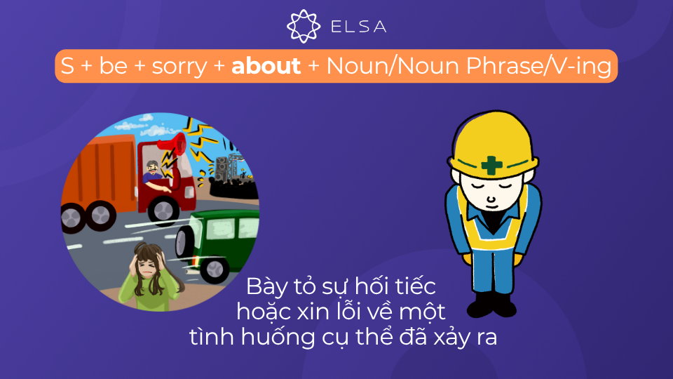 Cấu trúc sorry đi với giới từ about Cấu trúc sorry đi với giới từ about