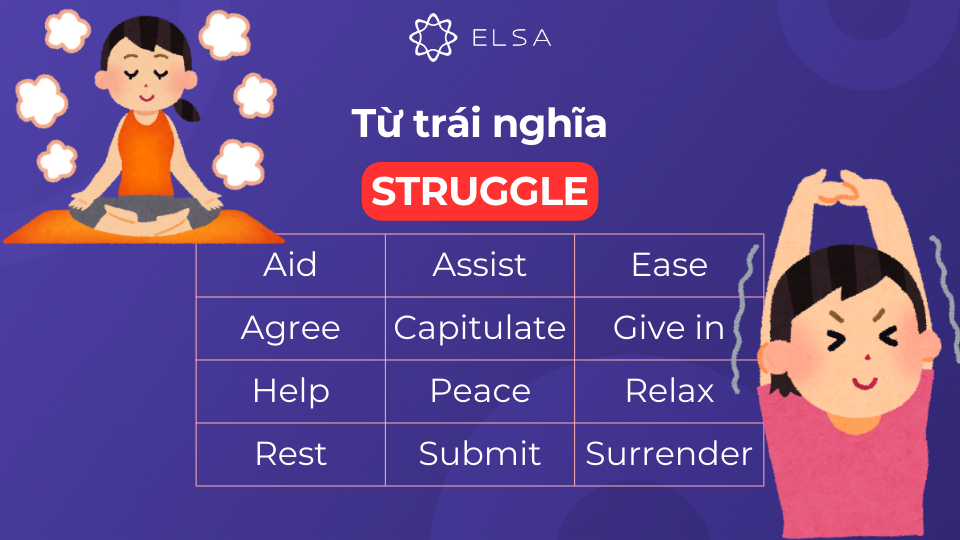 Từ trái nghĩa struggle Từ trái nghĩa struggle
