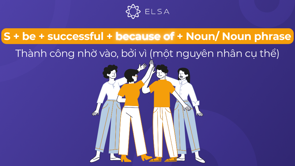 Cấu trúc successful because of Cấu trúc successful because of