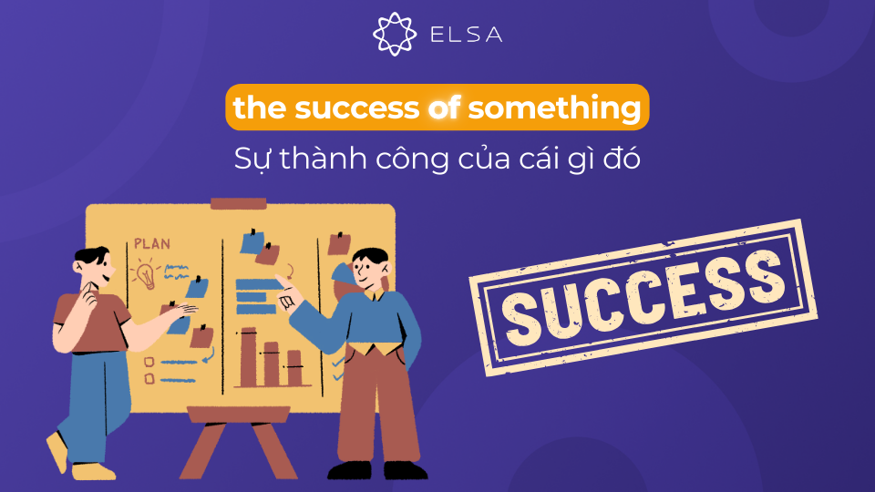 Cụm từ the success of something Cụm từ the success of something