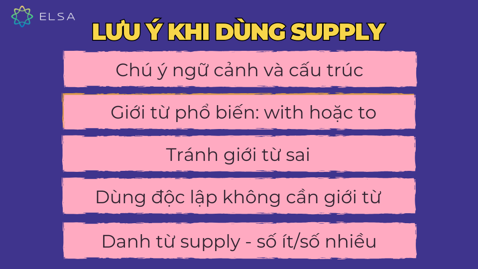 Những điều cần lưu ý khi dùng supply Những điều cần lưu ý khi dùng supply