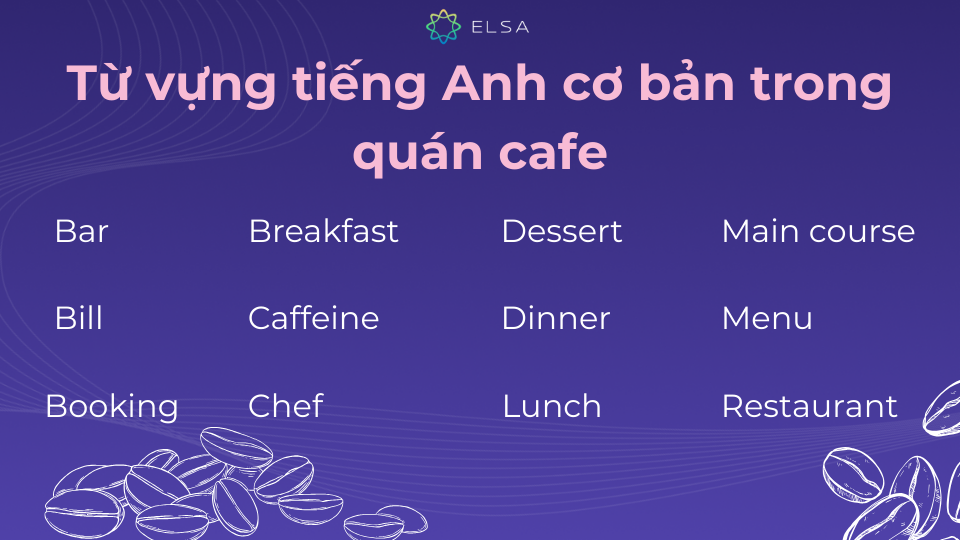 Từ vựng tiếng Anh cơ bản trong quán cafe nhất định phải biết Từ vựng tiếng Anh cơ bản trong quán cafe nhất định phải biết
