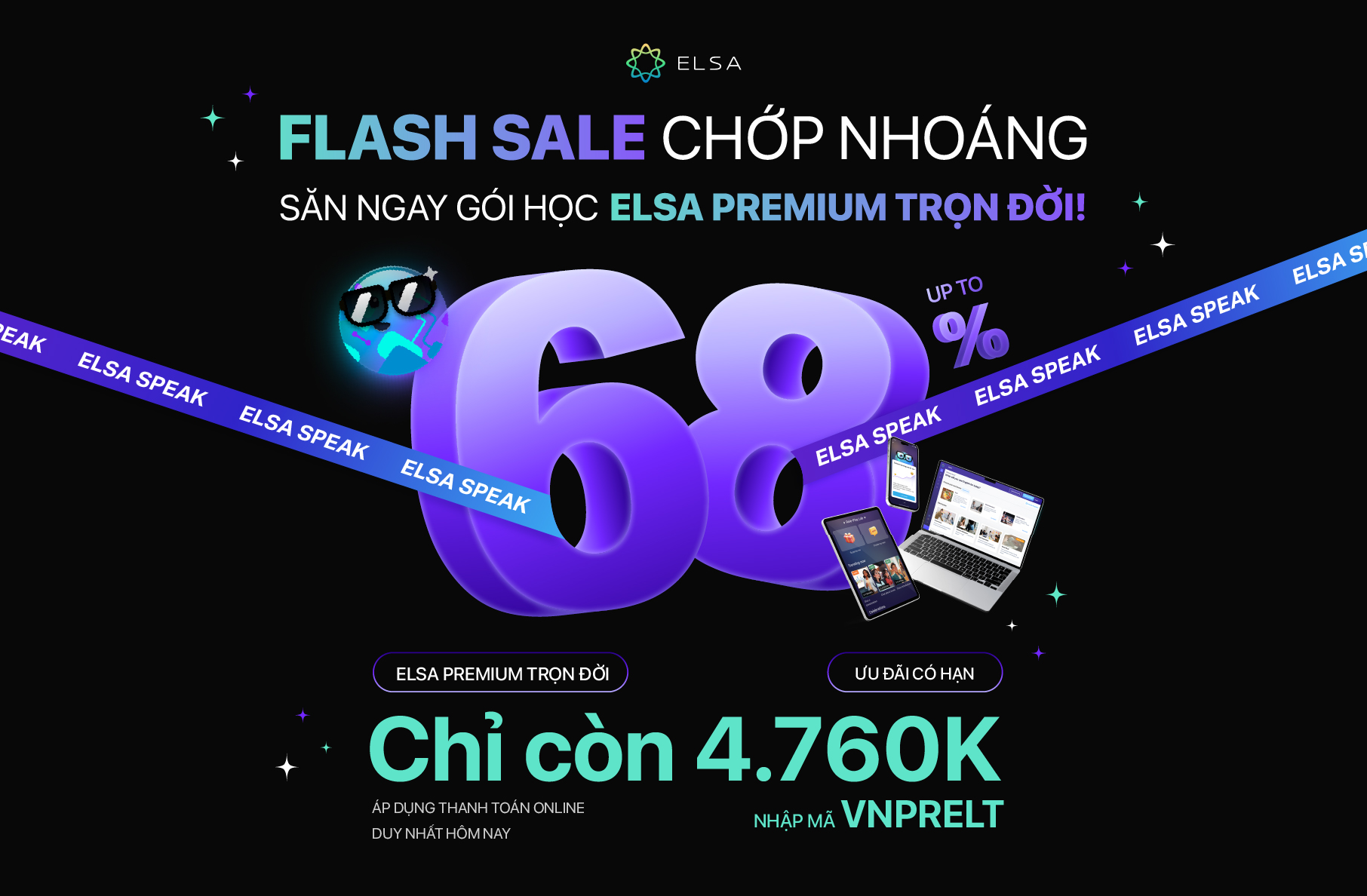 ELSA Premium Trọn Đời