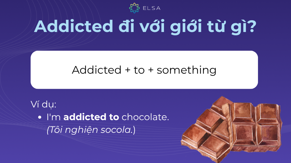 Addicted đi với to là cấu trúc phổ biến nhất Addicted thường đi với giới từ to