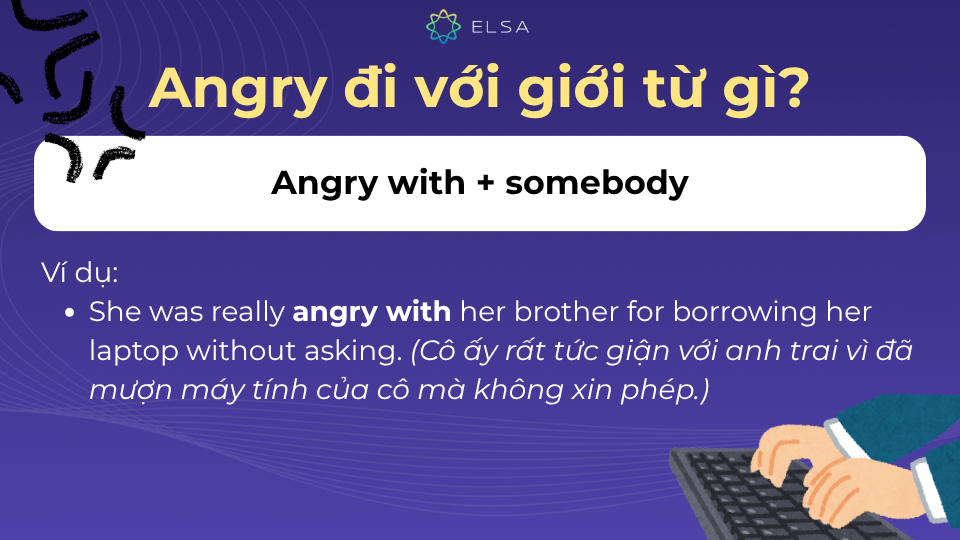 Angry đi với giới từ with rất được ưa chuộng trong giao tiếp Angry đi với giới từ with rất được ưa chuộng trong giao tiếp