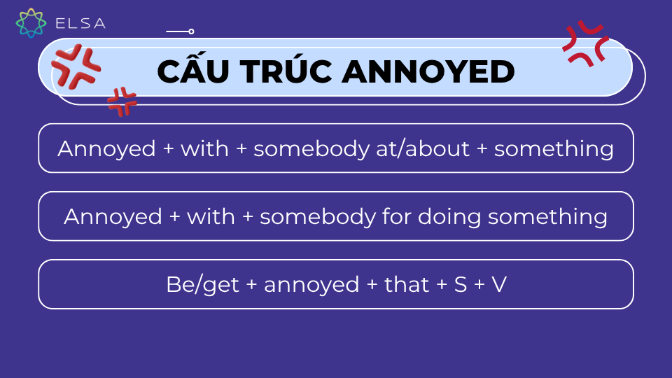 Cấu trúc annoyed trong câu tiếng Anh Cấu trúc annoyed trong câu tiếng Anh