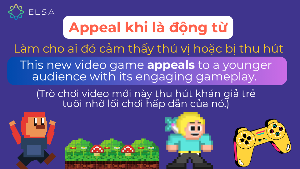 Nghĩa của từ appeal khi là động từ