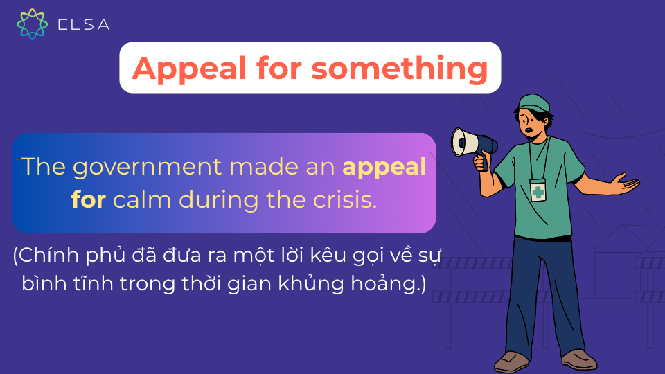 Câu ví dụ về appeal for