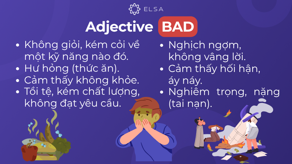 Ý nghĩa của tính từ bad Ý nghĩa của tính từ bad