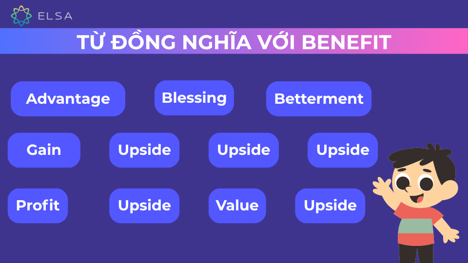 Một số từ đồng nghĩa với Benefit Một số từ đồng nghĩa với Benefit