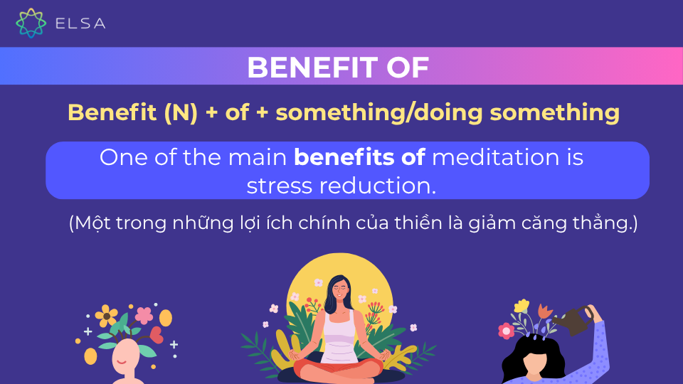 Câu ví dụ benefit of