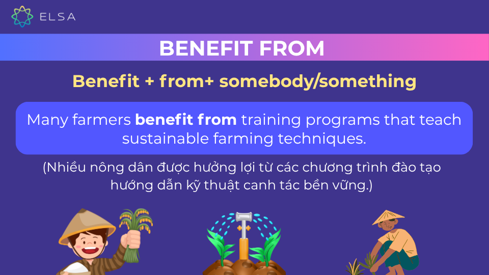 Câu ví dụ benefit from Câu ví dụ benefit from