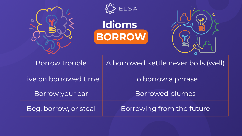 Idioms thông dụng với borrow