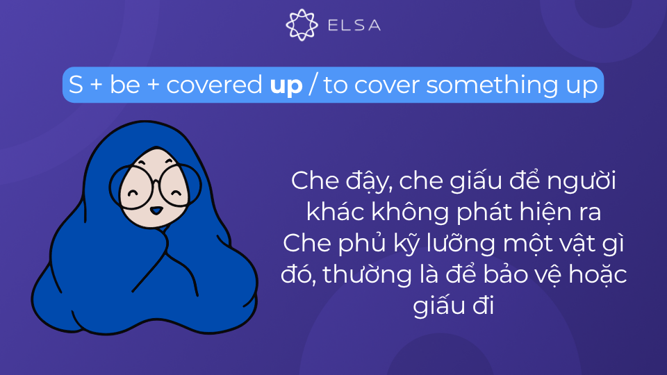 Cấu trúc covered đi với giới từ up Cấu trúc covered đi với giới từ up