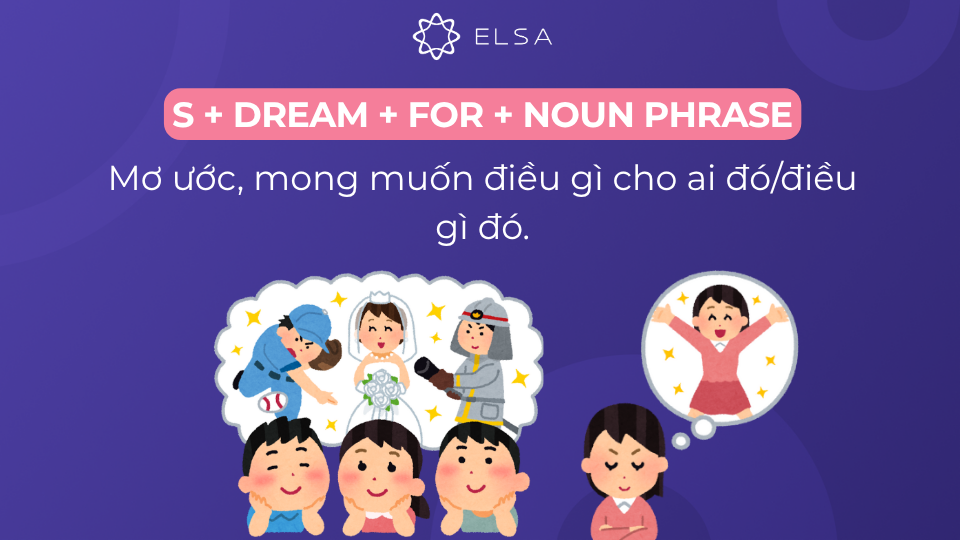 Cấu trúc dream đi với giới từ for