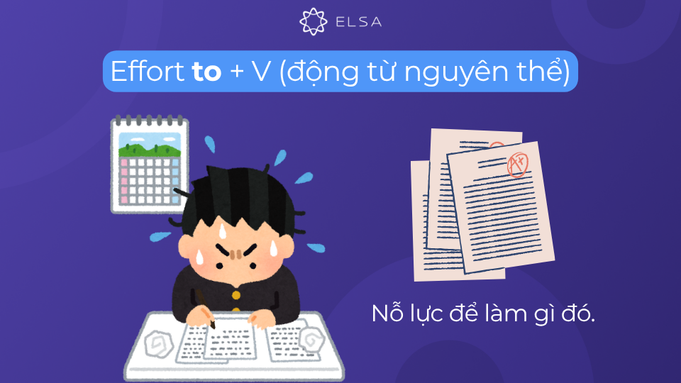 Cấu trúc effort đi với giới từ to Cấu trúc effort đi với giới từ to
