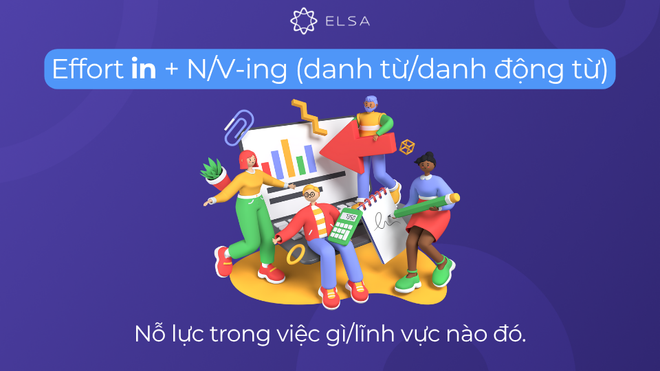 Cấu trúc effort đi với giới từ in Cấu trúc effort đi với giới từ in