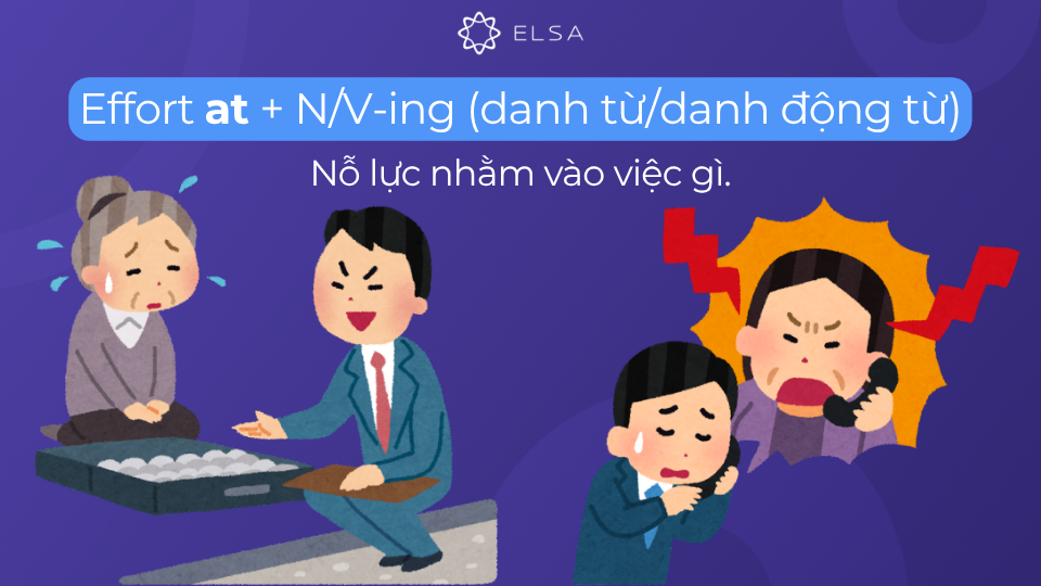 Cấu trúc effort đi với giới từ at Cấu trúc effort đi với giới từ at