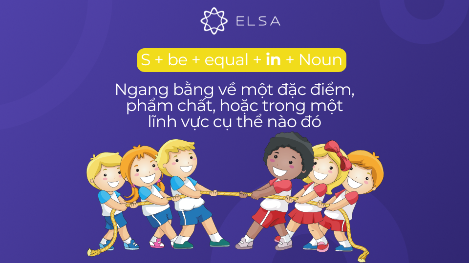 Cấu trúc Equal + giới từ in