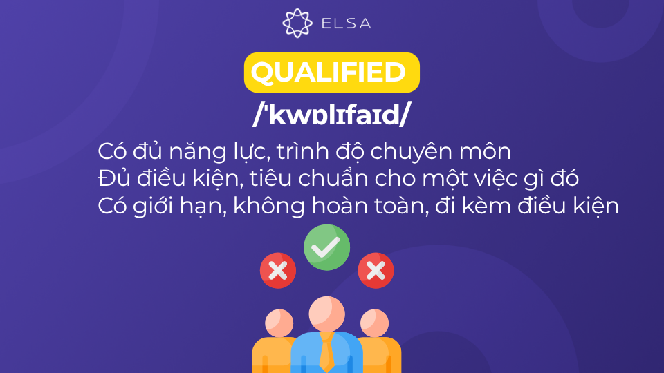 Ý nghĩa của qualified Định nghĩa qualified là gì trong tiếng Anh
