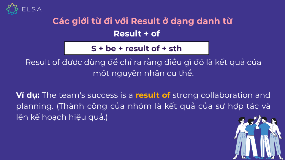 Cấu trúc result of ở dạng dạng từ Cấu trúc result of ở dạng dạng từ
