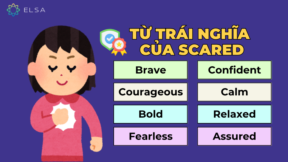 Từ trái nghĩa với Scared Từ trái nghĩa với Scared