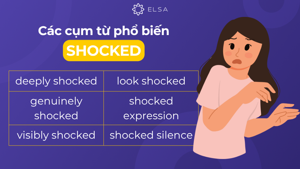 Một số từ cụm từ đi với với shocked phổ biến