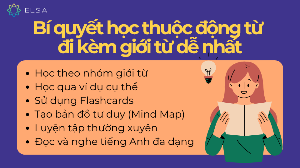 Bí quyết học thuộc động từ đi kèm giới từ dễ nhất Bí quyết học thuộc động từ đi kèm giới từ dễ nhất