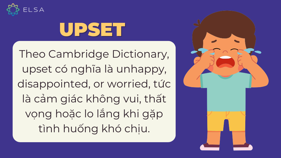 Khái niệm upset trong tiếng Anh Khái niệm upset là gì trong tiếng Anh