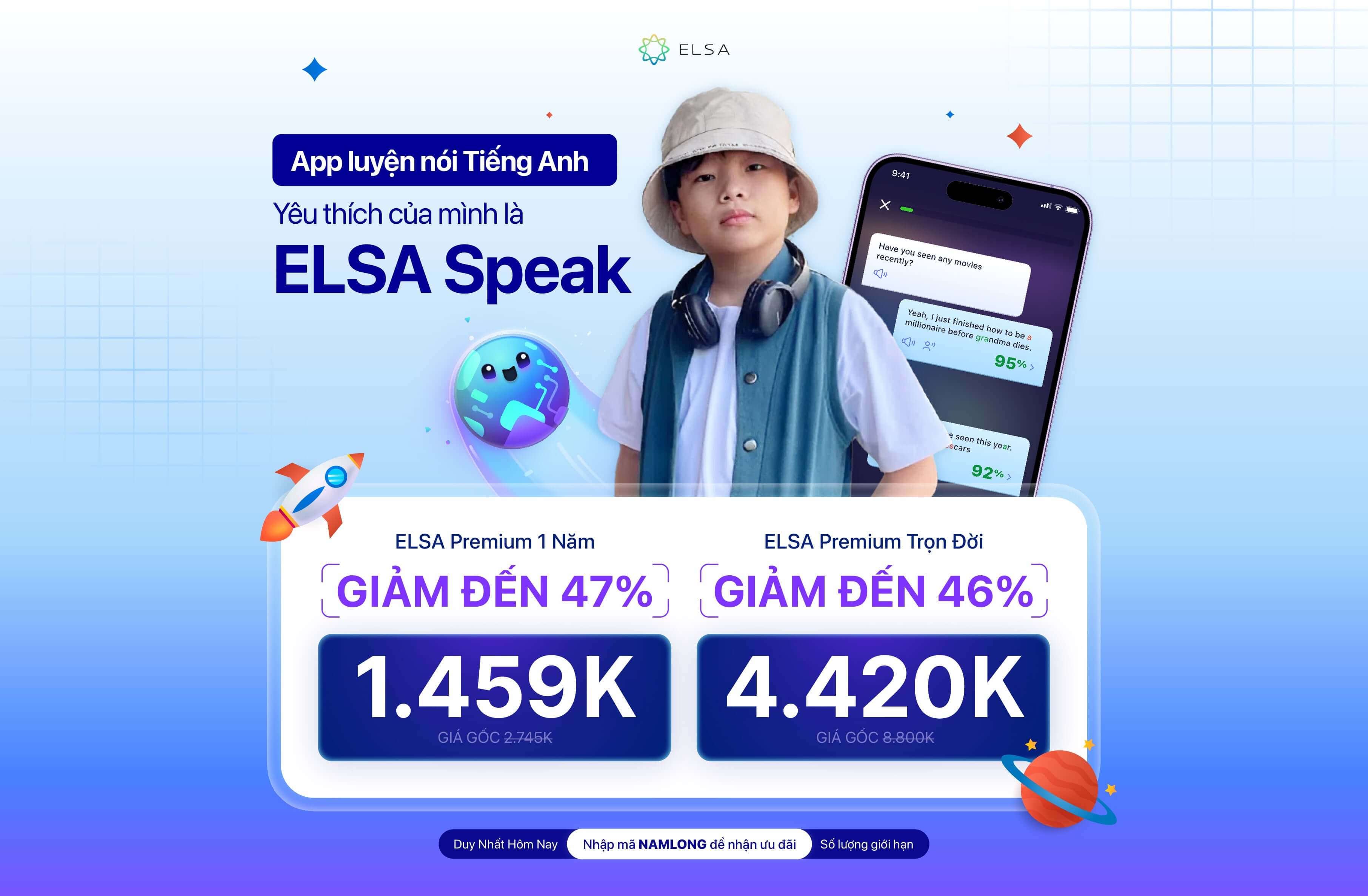 ELSA Premium Trọn Đời