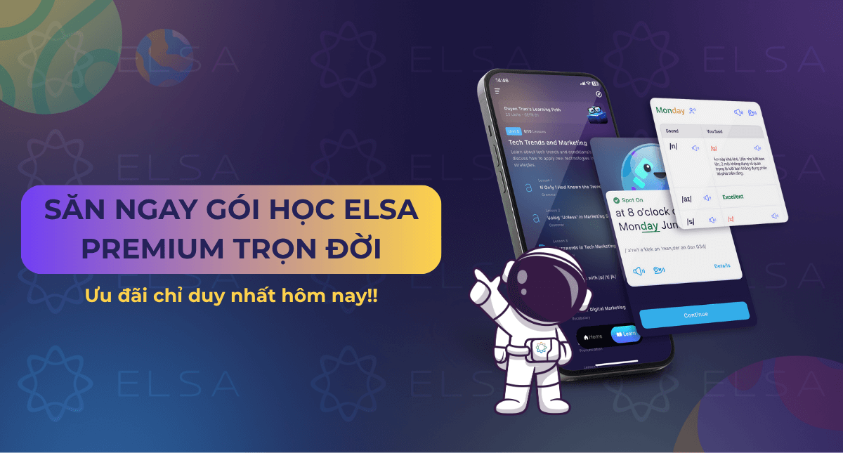 Gói học tiết kiệm ELSA Premium Trọn Đời