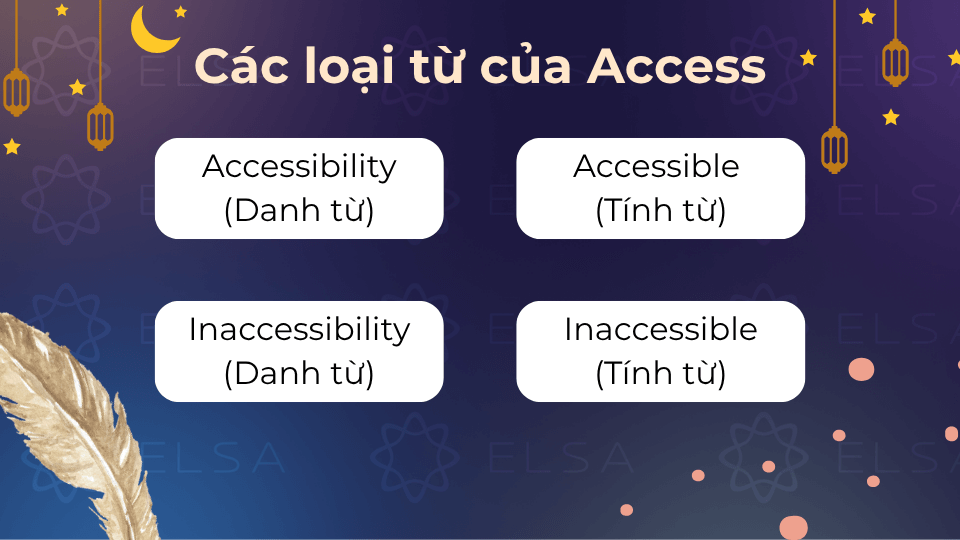 Các loại từ khác của access