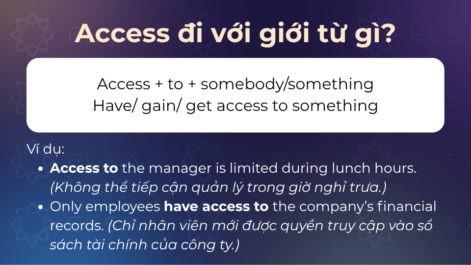 Cấu trúc access to