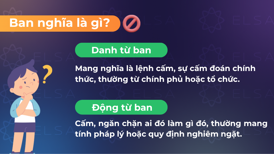 Tìm hiểu khái niệm từ ban trong tiếng Anh