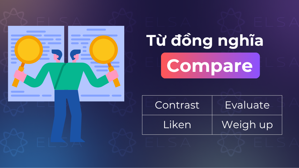 Các từ đồng nghĩa với compare Các từ đồng nghĩa với compare
