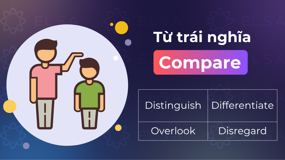 Các từ trái nghĩa với compare Các từ trái nghĩa với compare