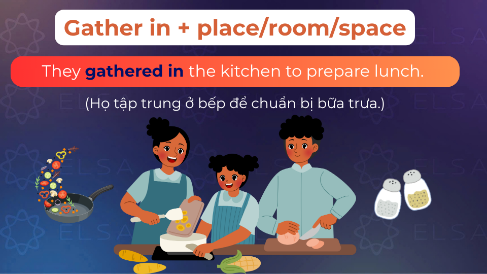 Câu ví dụ cấu trúc gather in