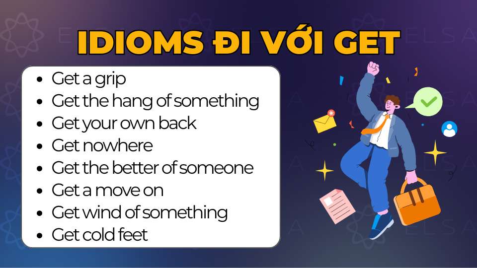 Idioms đi với get Idioms đi với get