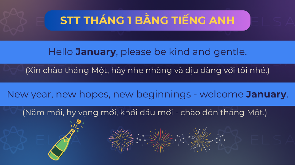 Những câu Stt tháng 1 hay bằng tiếng Anh
