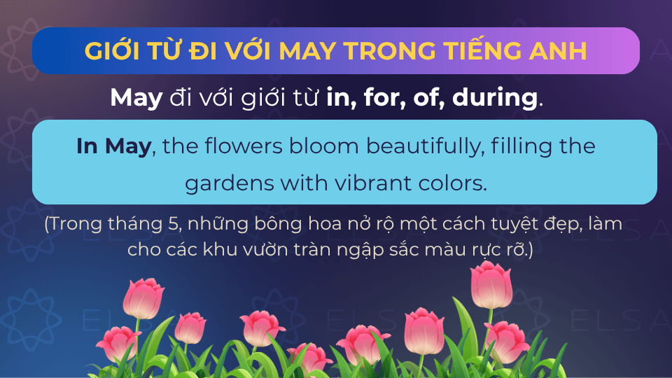May thường đi với giới từ in