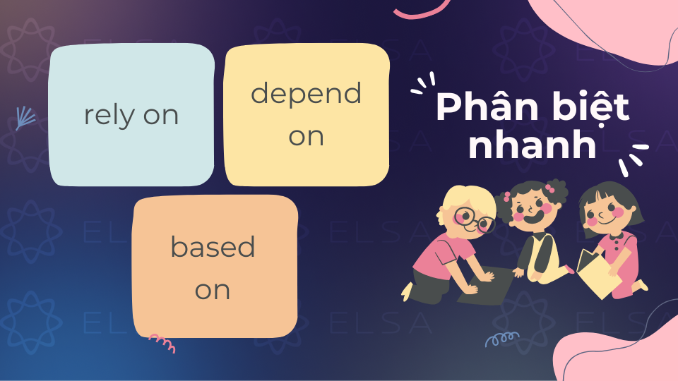 Phân biệt nhanh rely on, depend on và based on Phân biệt nhanh rely on, depend on và based on