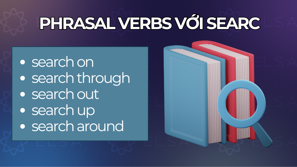 Phrasal verb với search