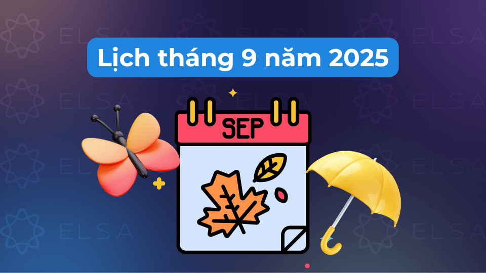 Lịch tháng 9 năm 2025 Lịch tháng 9 năm 2025