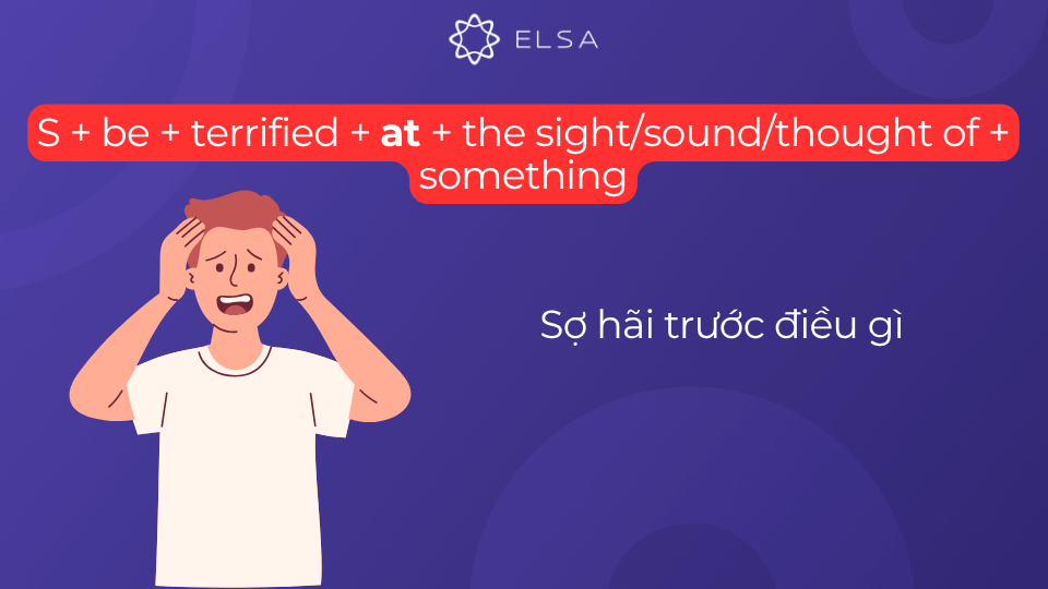 Cấu trúc terrified với giới từ at