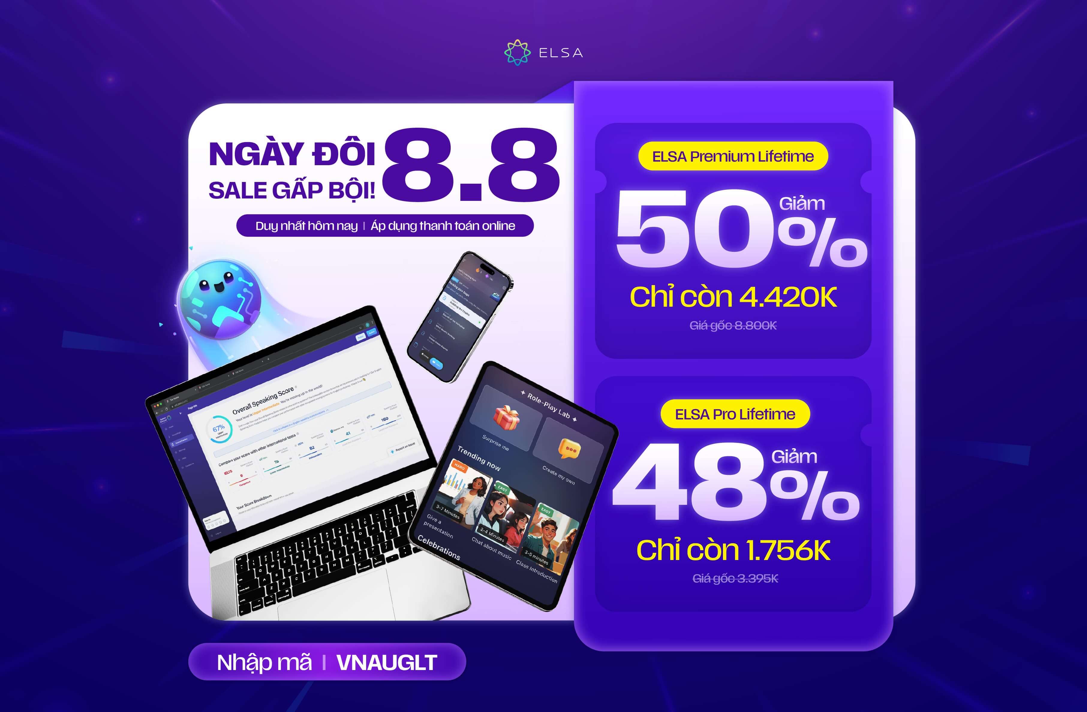 ELSA Premium Trọn Đời