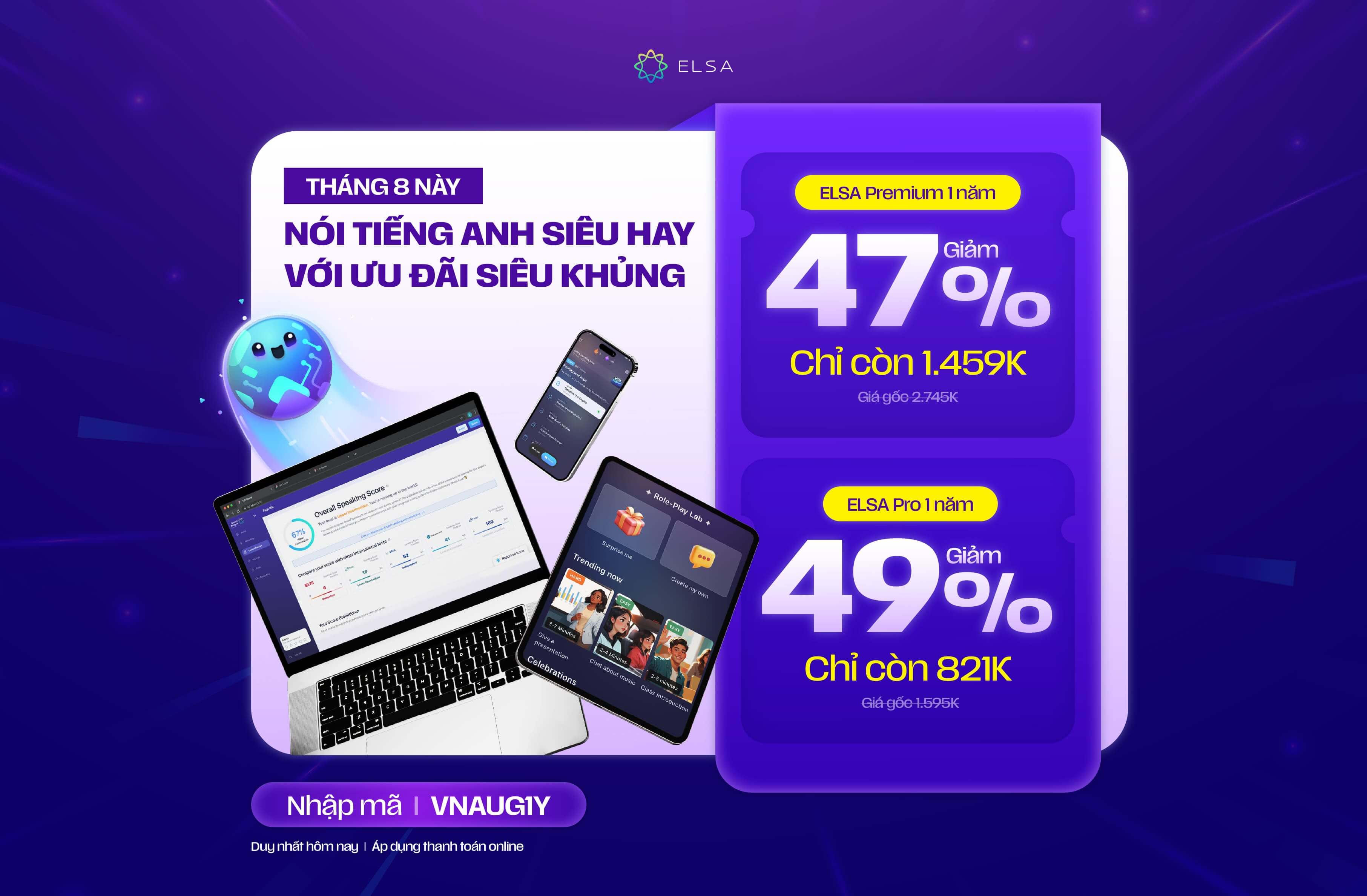 ELSA Premium 1 năm