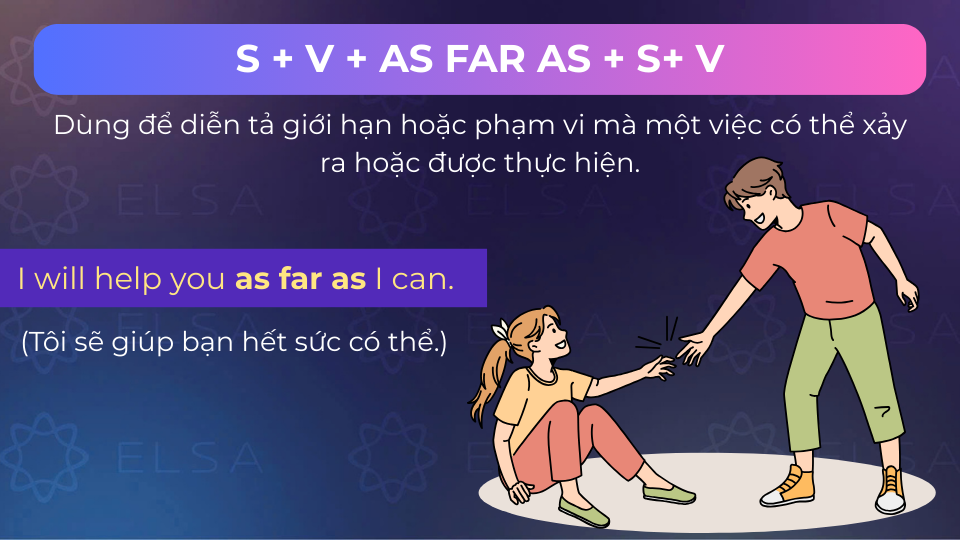Câu ví dụ cấu trúc S + V + as far as + S+ V