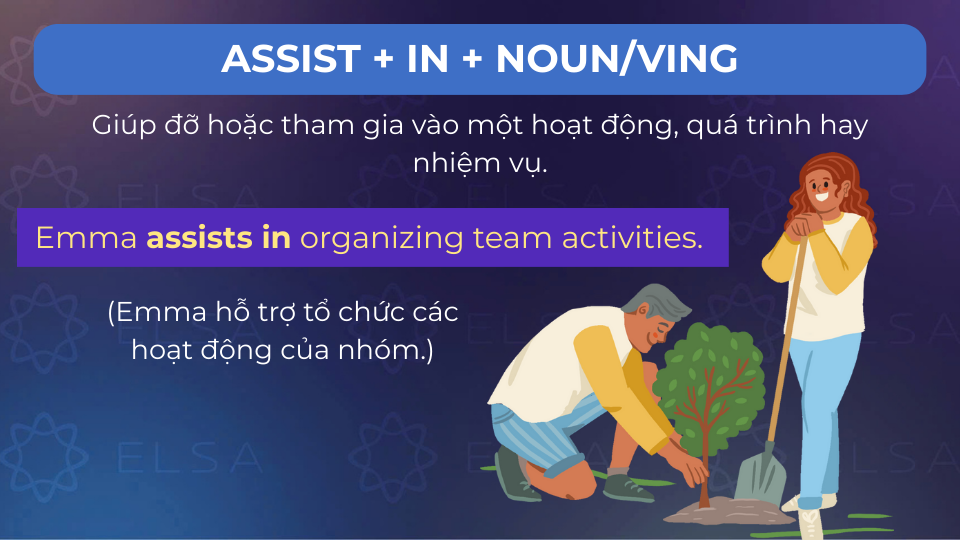 Câu ví dụ assist in