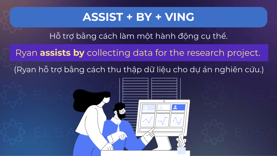 Câu ví dụ assist by